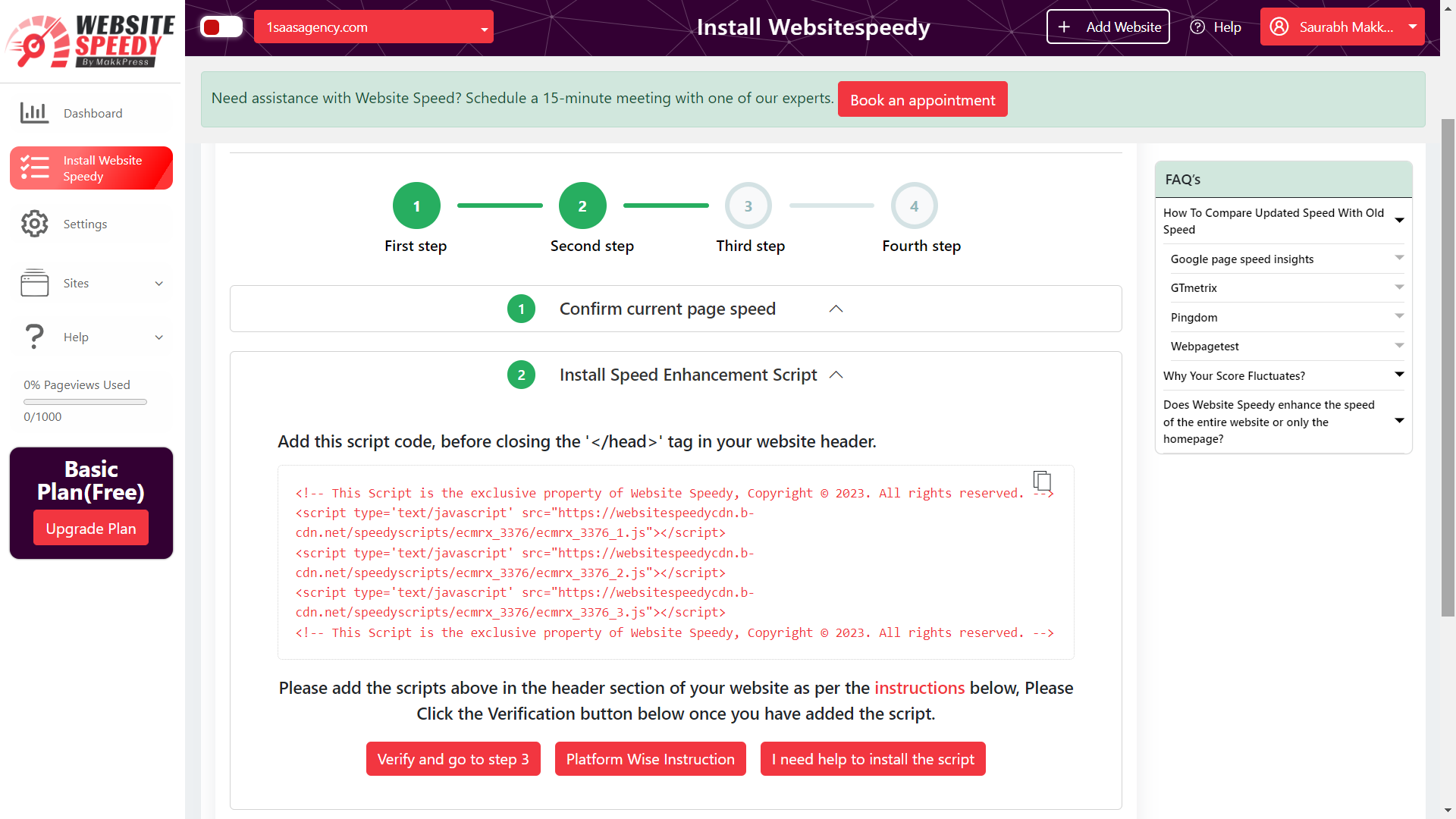 Install Speed Enhancement Script